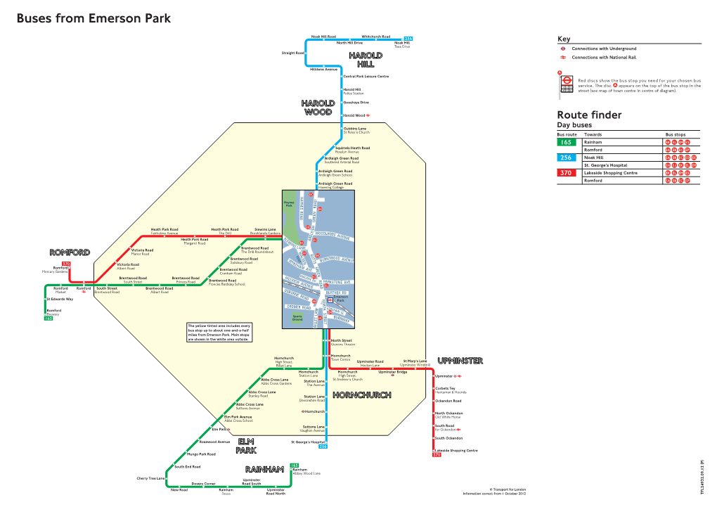 Buses from Emerson Park