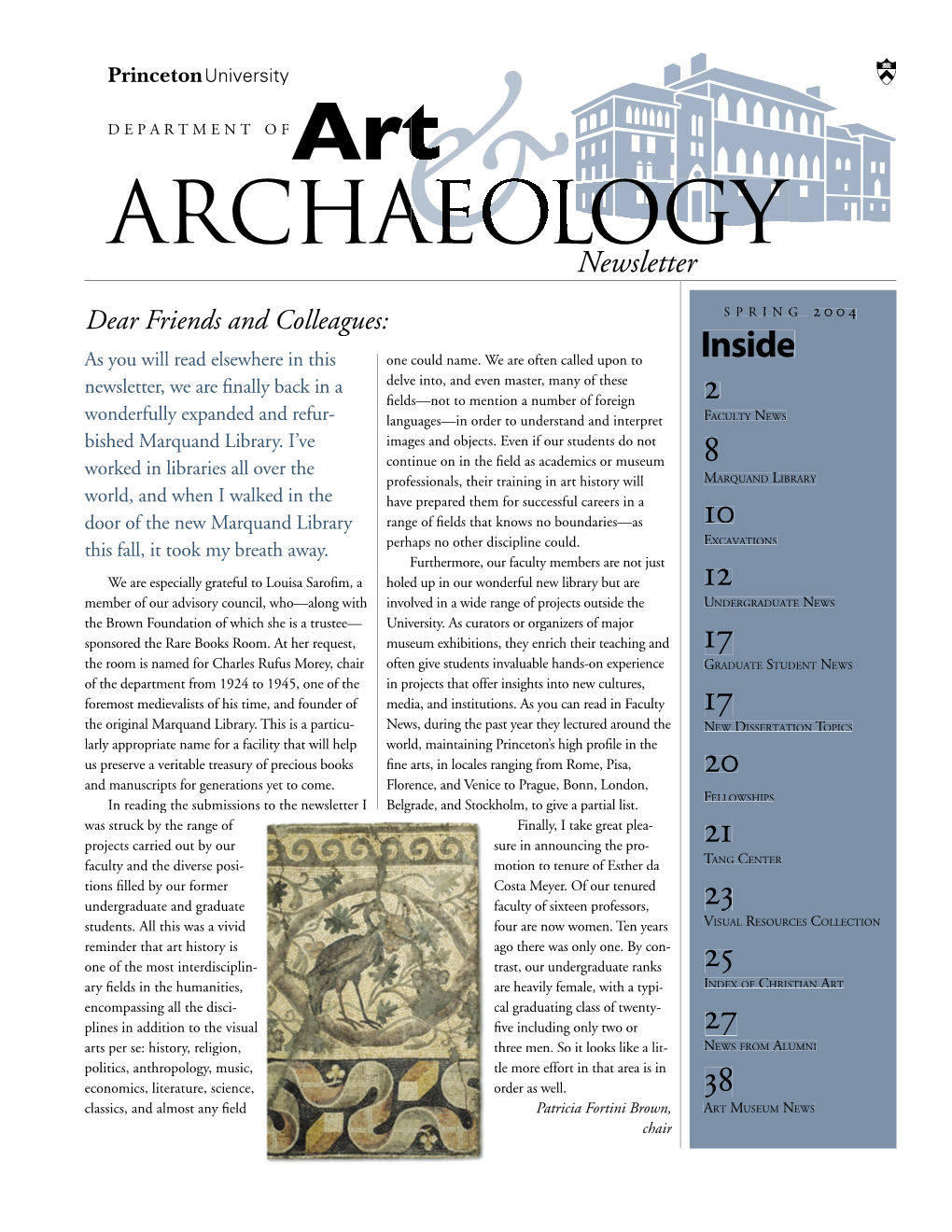 Art & Archaeology Newsletter