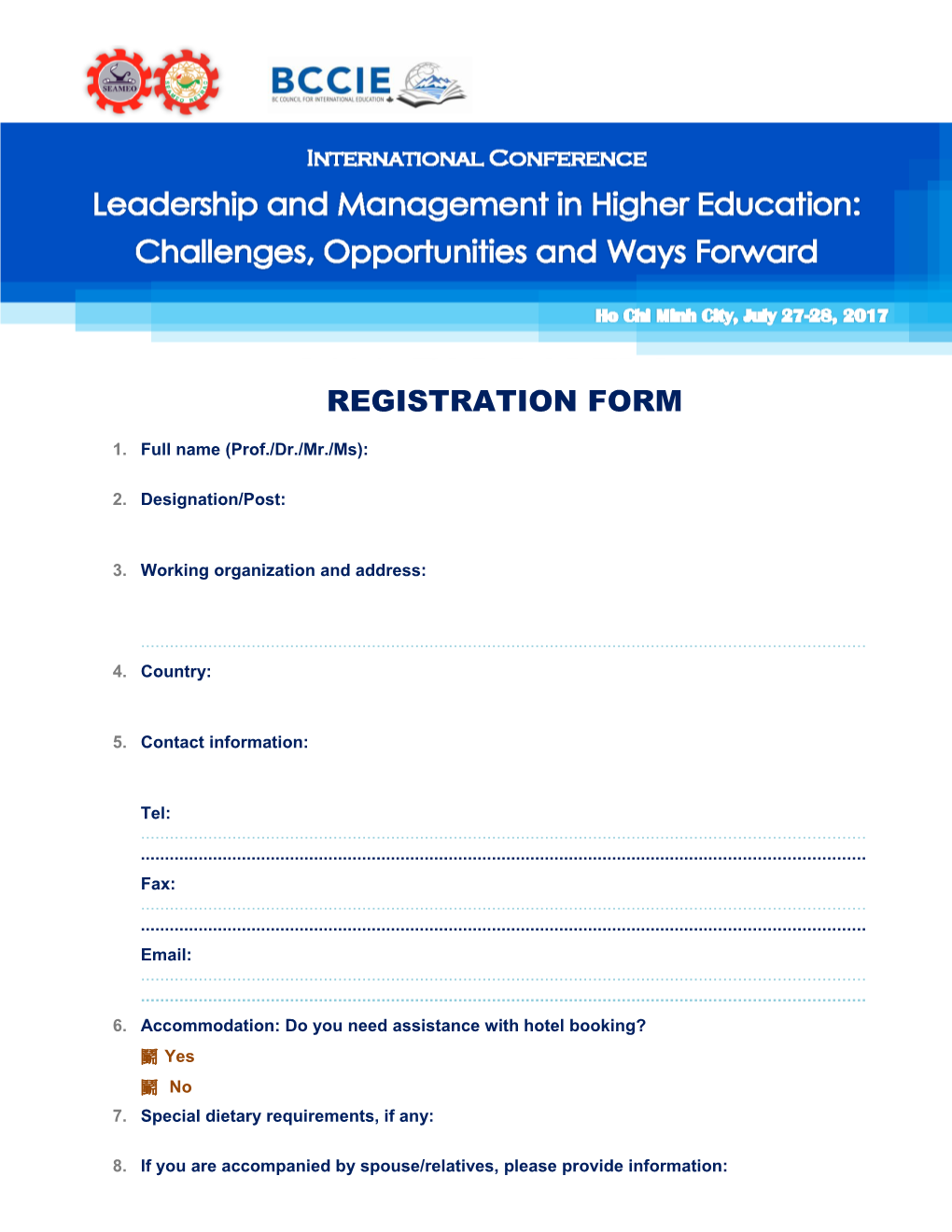 Registration Form s9