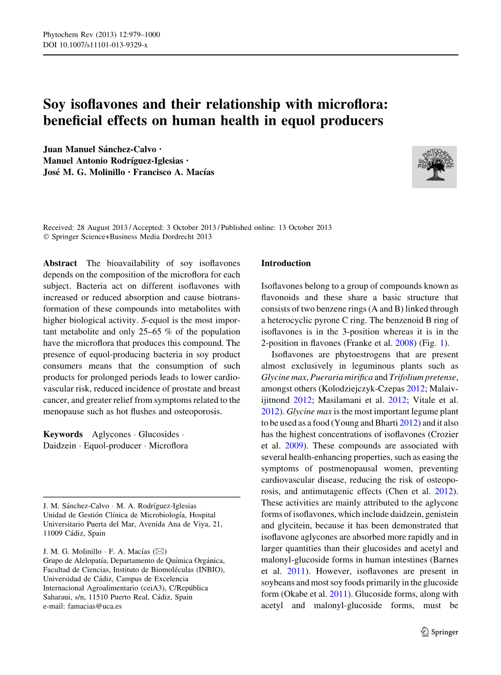 Soy Isoflavones and Their Relationship with Microflora: Beneficial Effects On