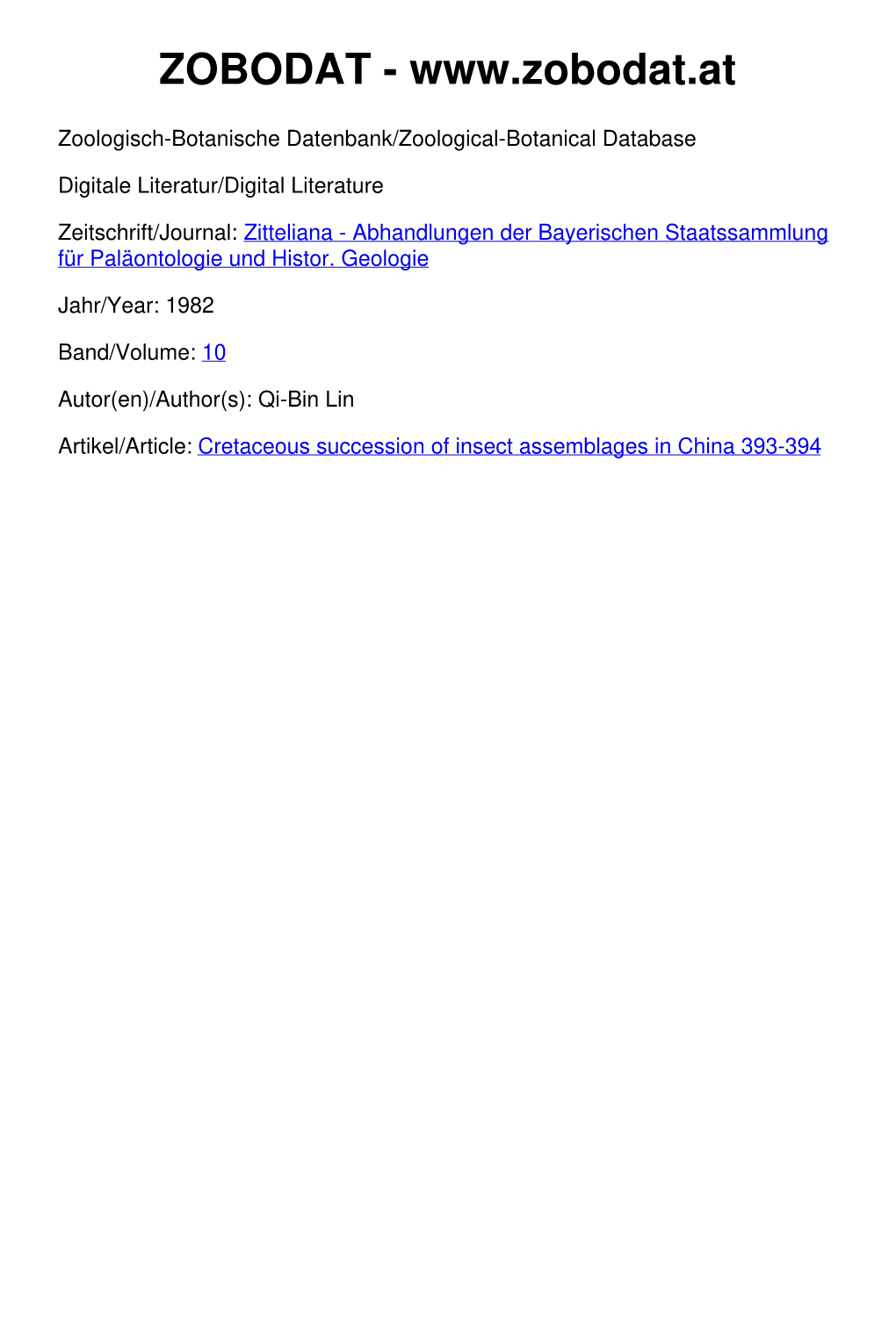 Cretaceous Succession of Insect Assemblages in China 393-394 © Biodiversity Heritage Library, 393