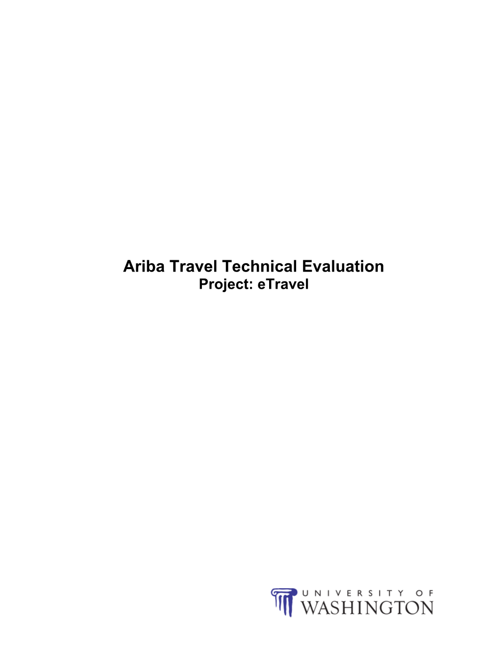 Ariba Travel Technical Evaluation