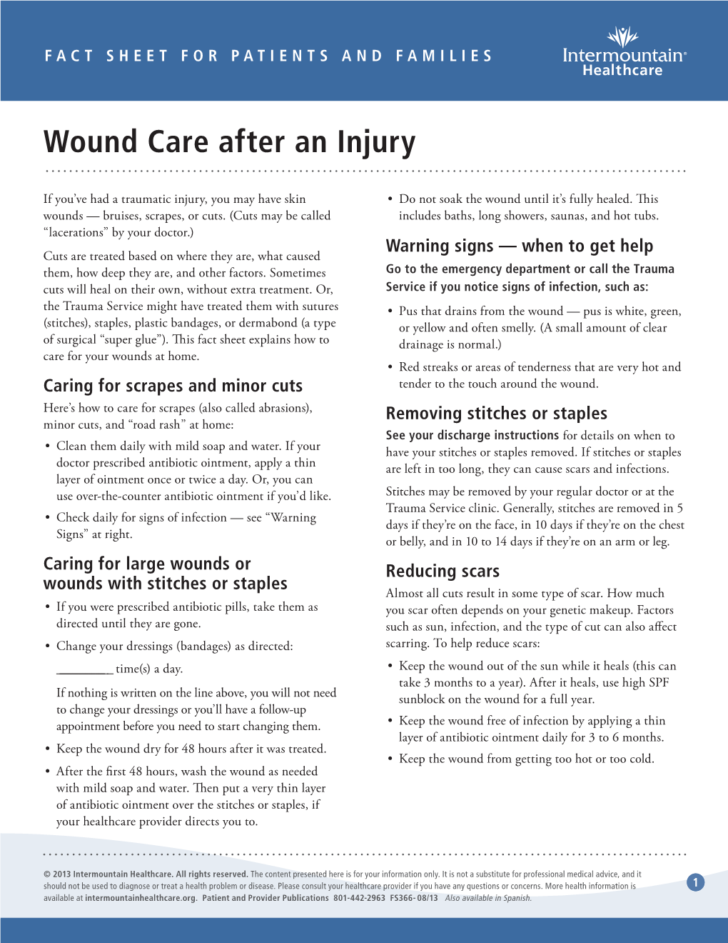 Wound Care After an Injury