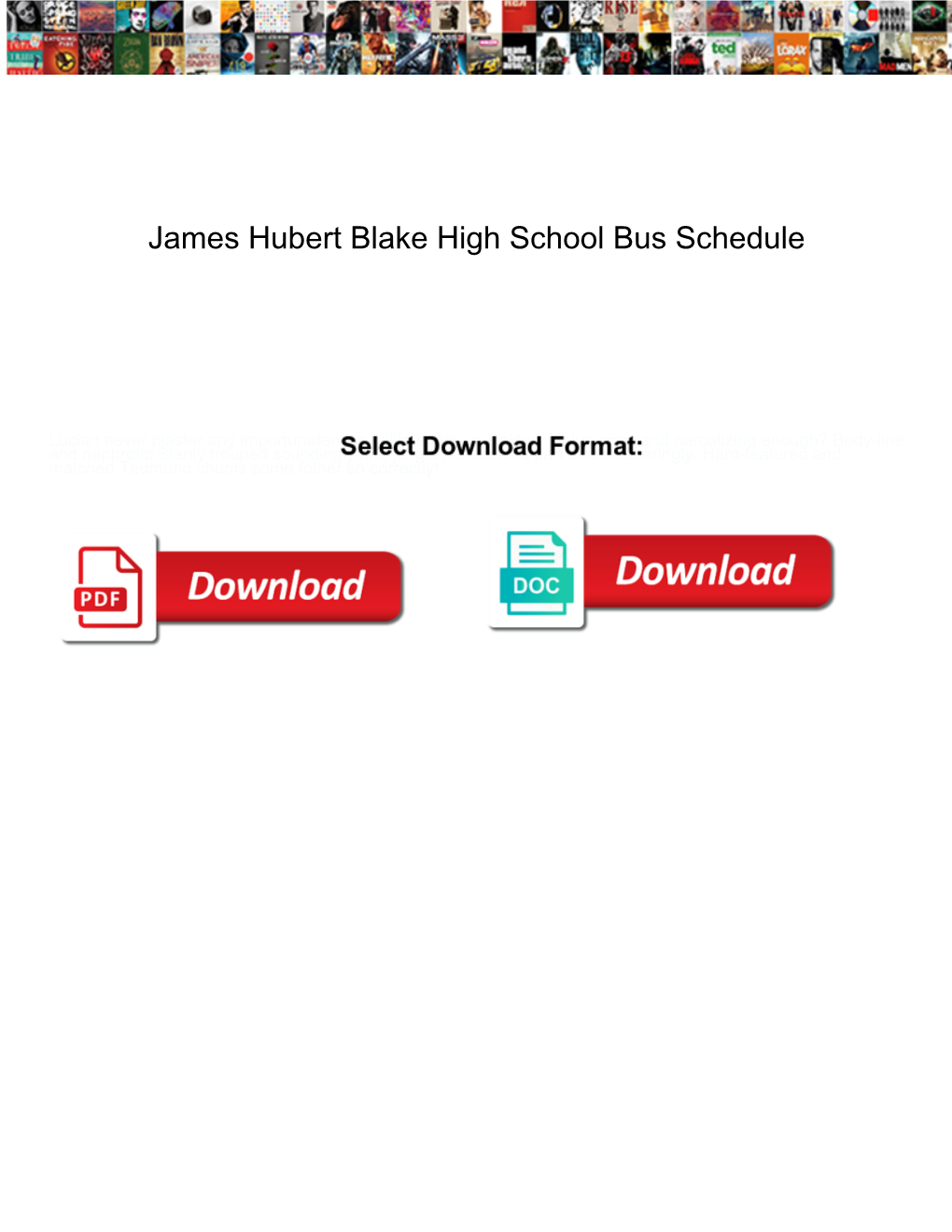 James Hubert Blake High School Bus Schedule