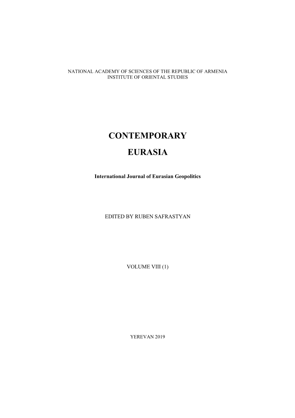 Contemporary Eurasia