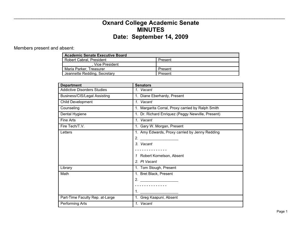 Oxnard College Academic Senate s1