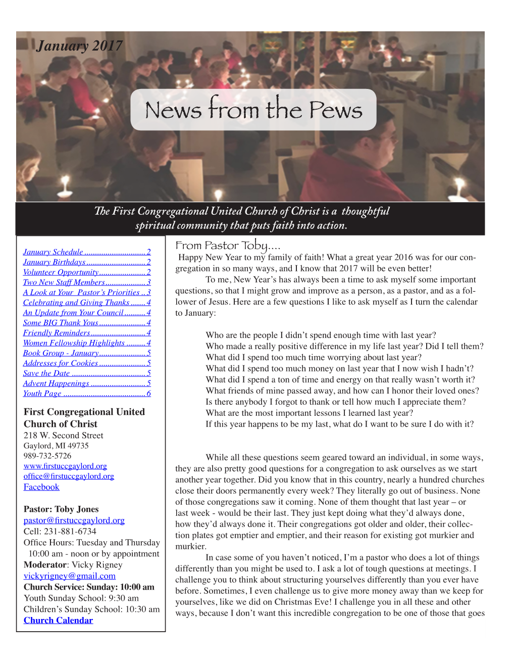 News from the Pews