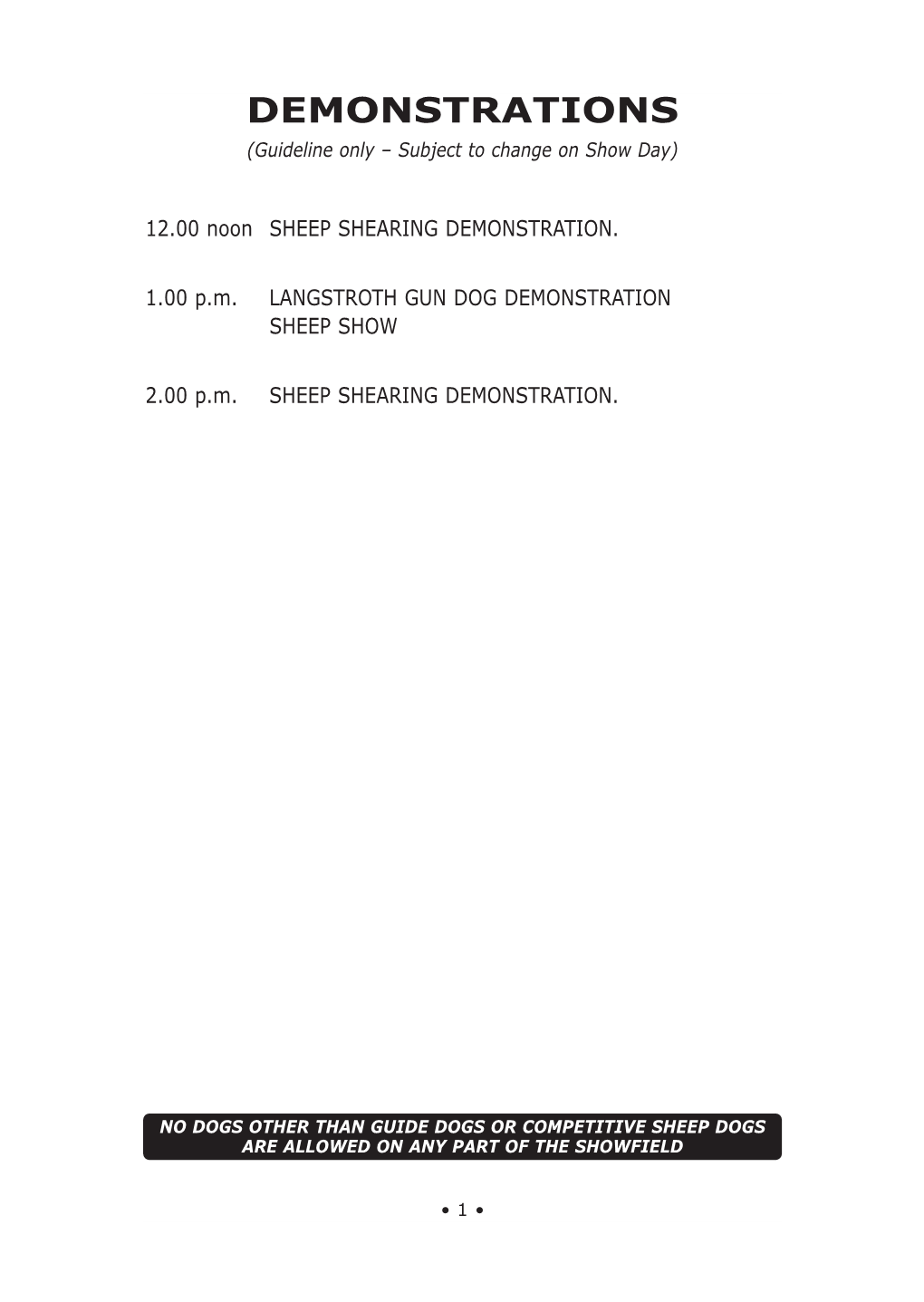 Kilnsey Show Schedule 2009