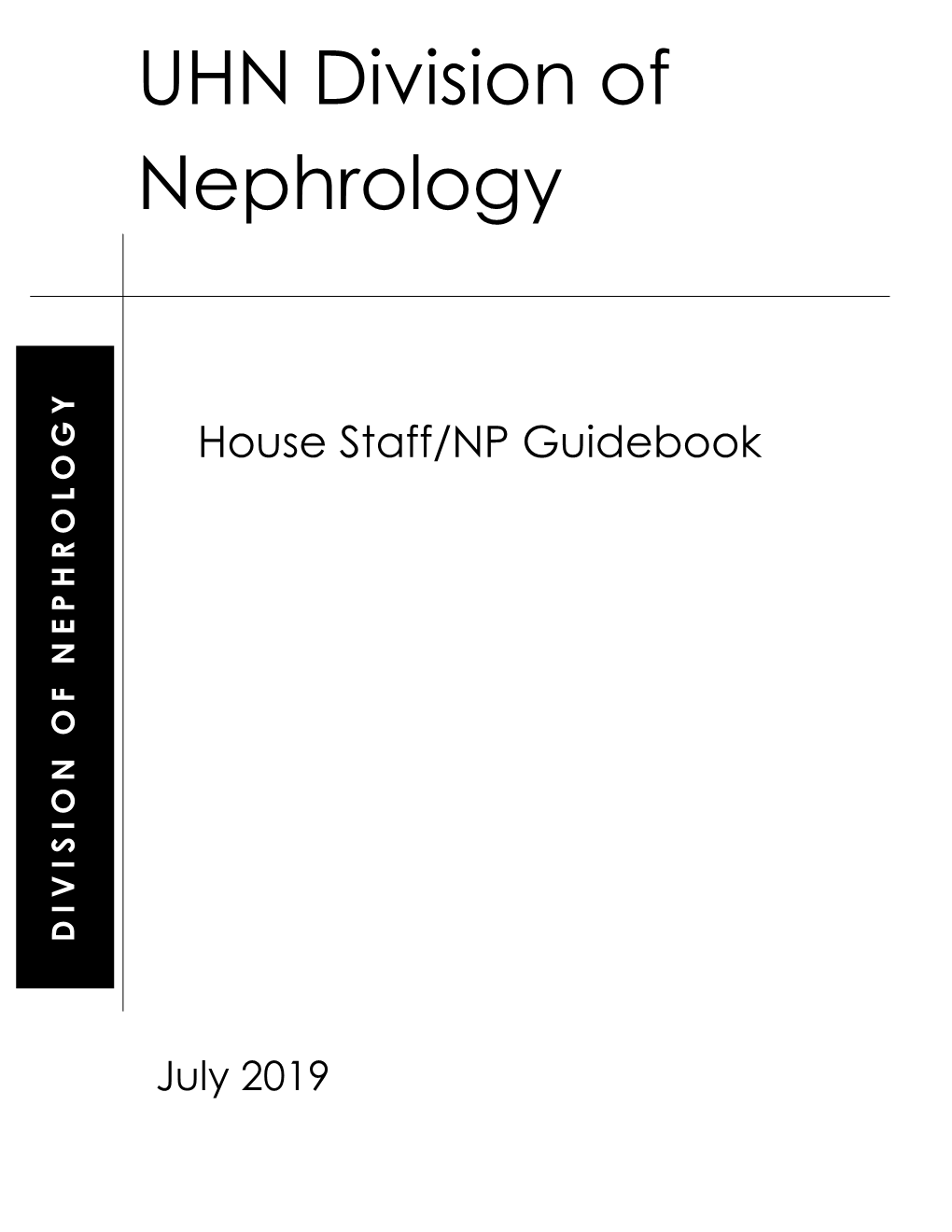 UHN Housestaff Guidebook July 2019