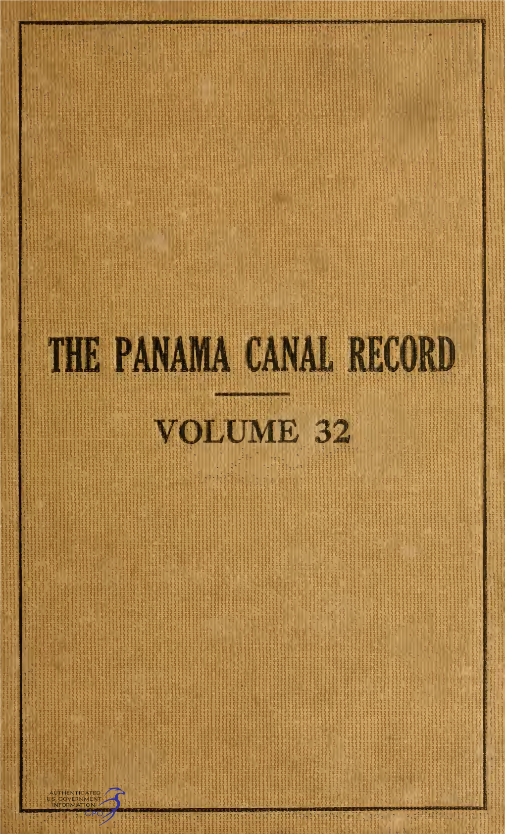 Panama Canal Record