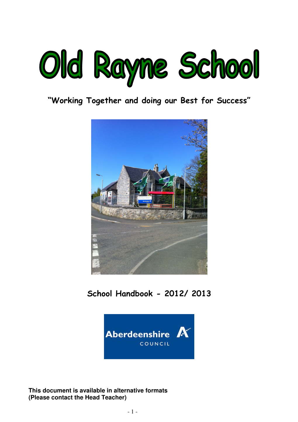 School Handbook - 2012/ 2013