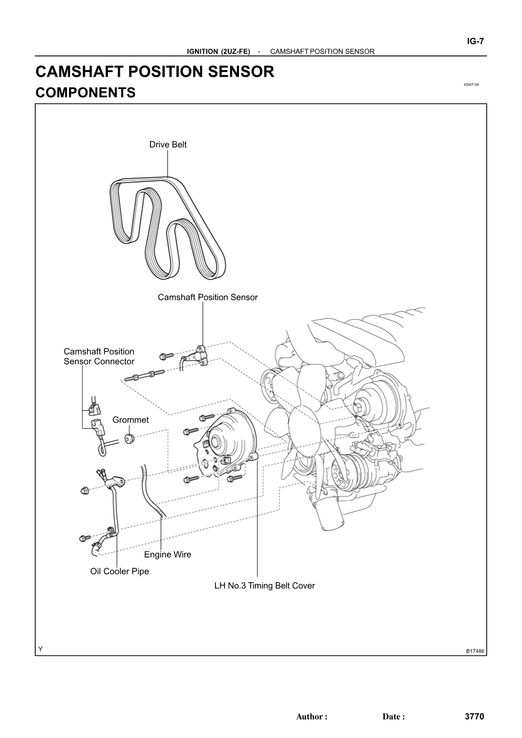 Camshaft Position Sensor Camshaft Position Sensor Ig08t-08 Components