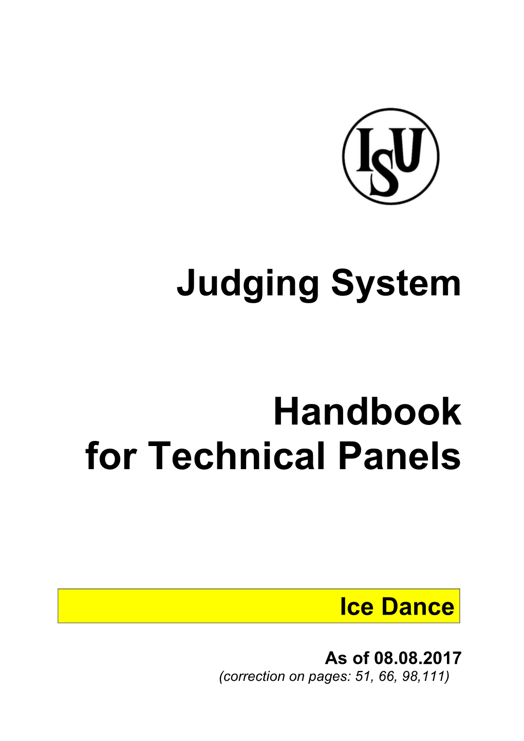Handbook for Technical Panels