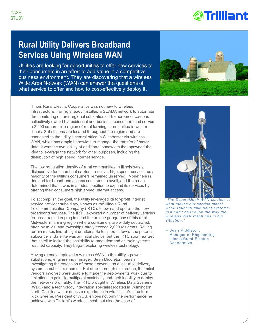 Rural Utility Delivers Broadband Services Using Wireless