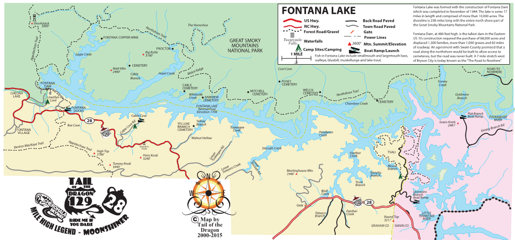 Fontana Lake Was Formed with the Construction of Fontana Dam Which Was Completed in November of 1944