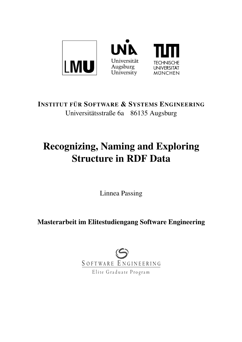 Recognizing, Naming and Exploring Structure in RDF Data