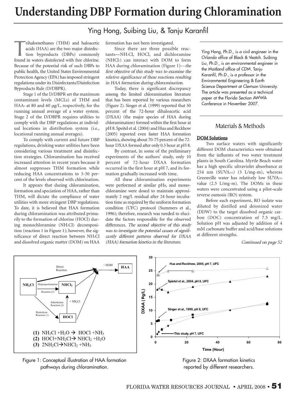 Understanding DBP Formation During Chloramination