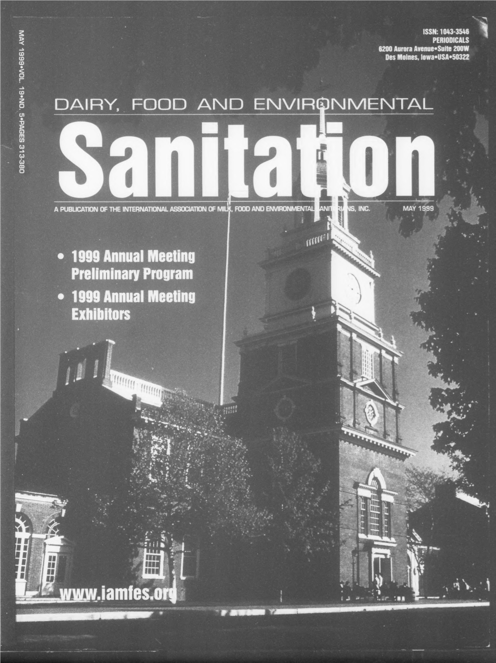 Dairy, Food and Environmental Sanitation 1999-05: Vol 19 Iss 5