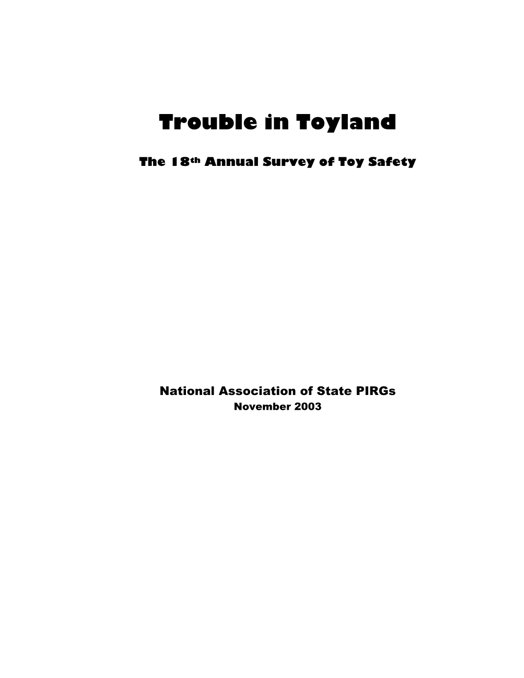 Trouble in Toyland