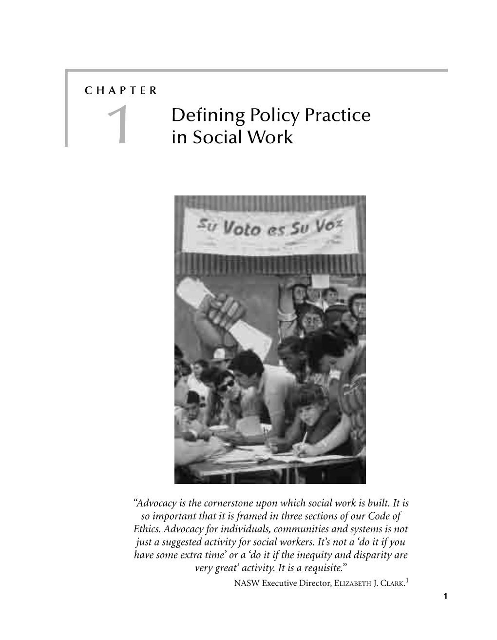 1 Defining Policy Practice in Social Work