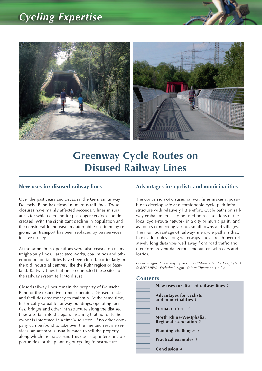 Cycling Expertise Greenway Cycle Routes on Disused Railway Lines