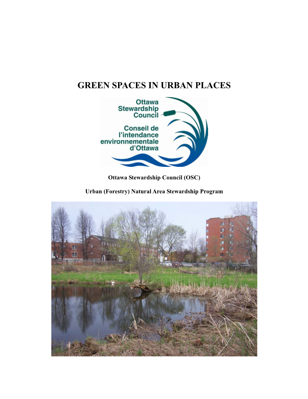 Green Spaces in Urban Places