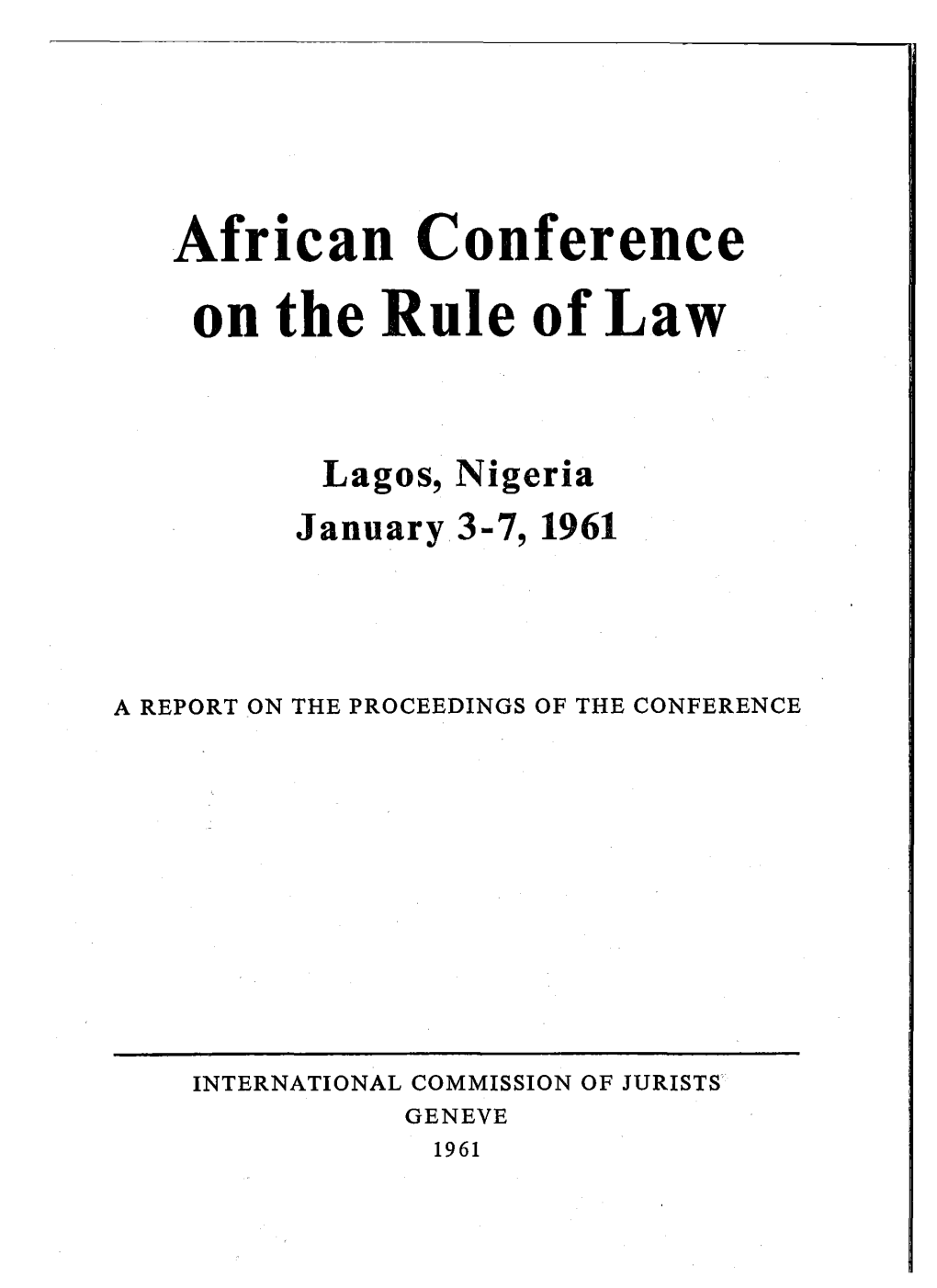 African Conference on the Rule of Law