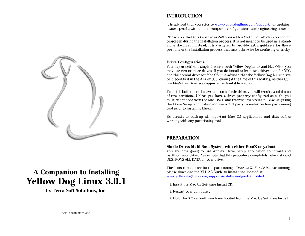 Yellow Dog Linux 3.0.1 1
