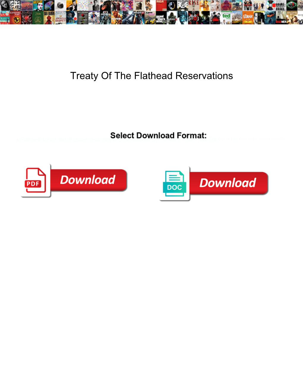 Treaty of the Flathead Reservations