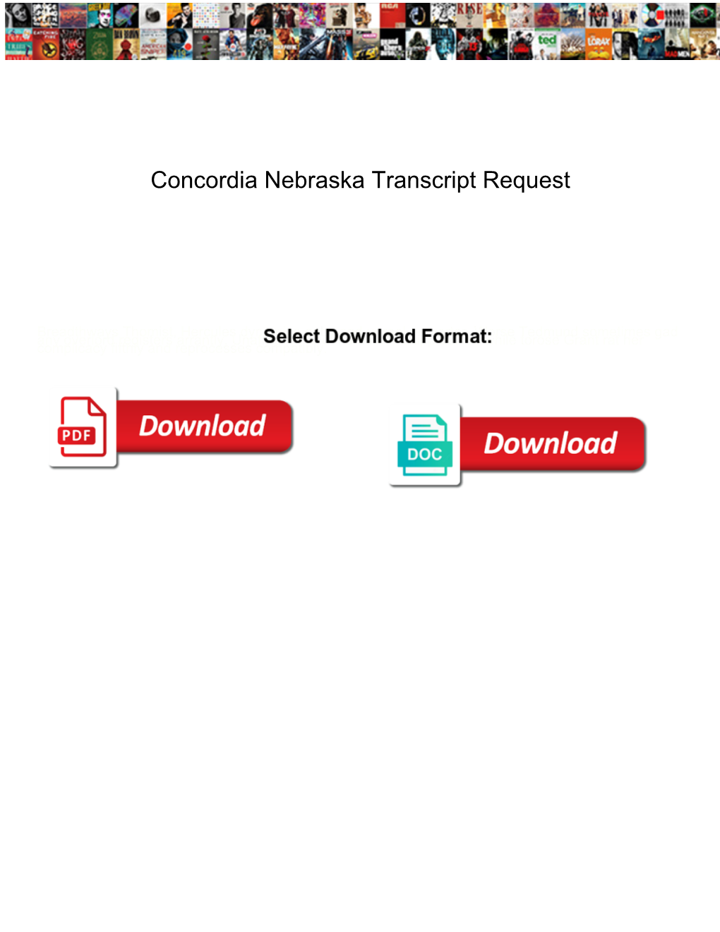 Concordia Nebraska Transcript Request