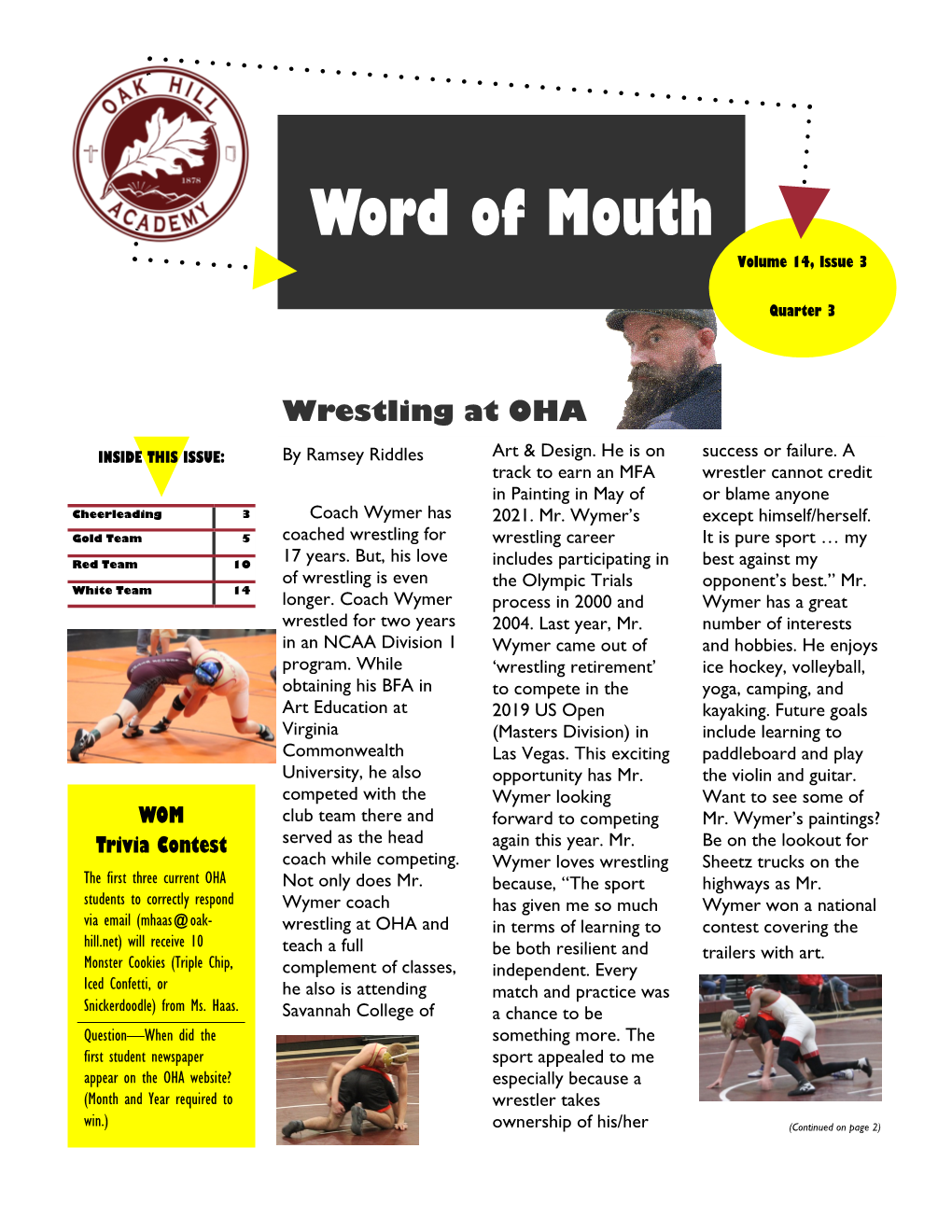 Word of Mouth Volume 14, Issue 3