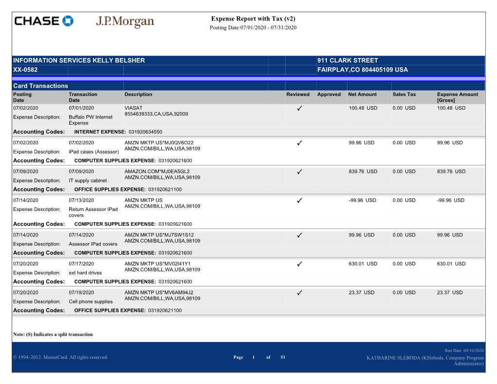 Expense Report with Tax (V2) INFORMATION SERVICES KELLY