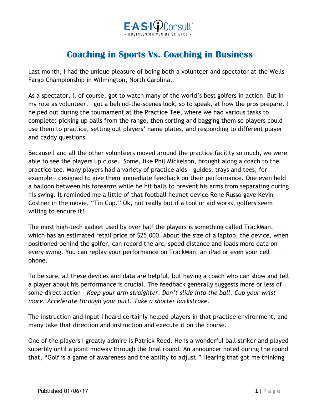 Coaching in Sports Vs. Coaching in Business