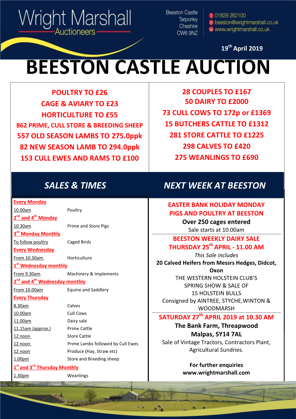 Beeston Castle Auction