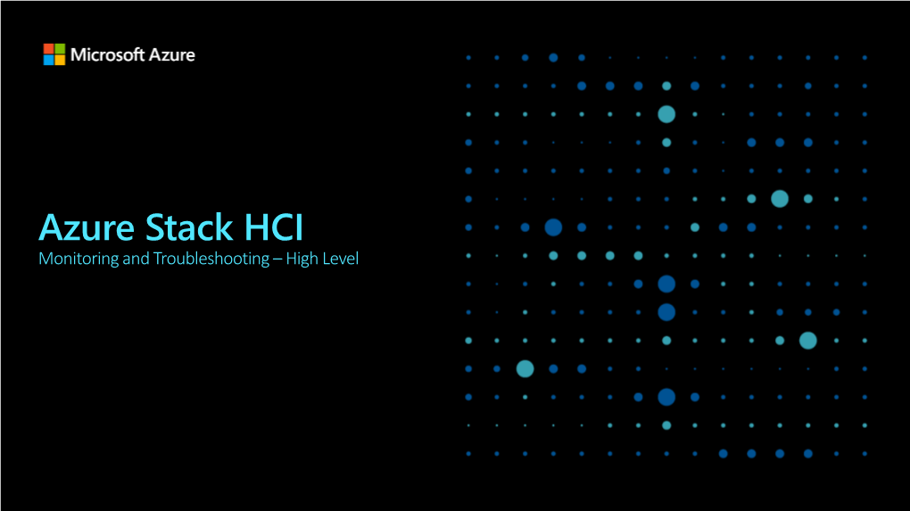 Azure Stack HCI High-Level Troubleshooting Conversation