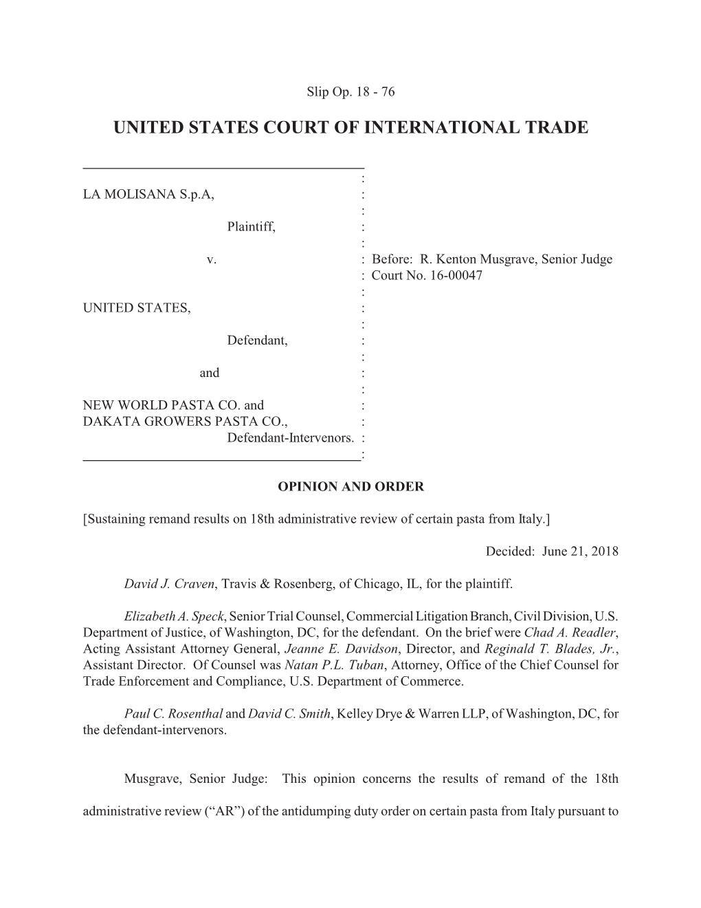 United States Court of International Trade