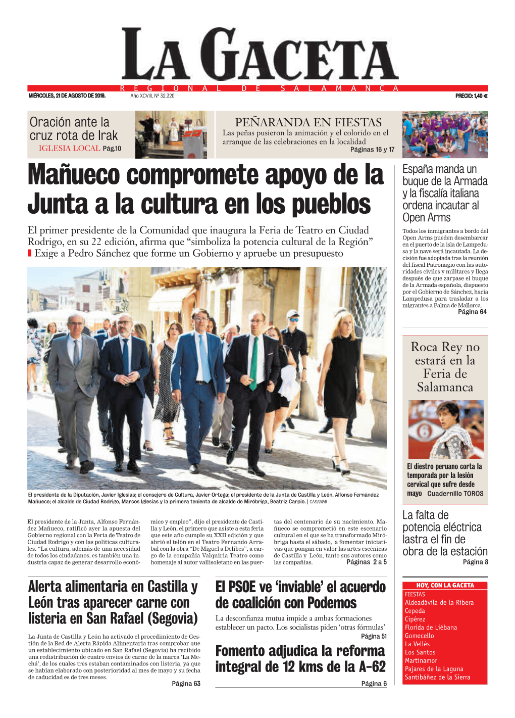 Mañueco Compromete Apoyo De La Junta a La Cultura En Los Pueblos