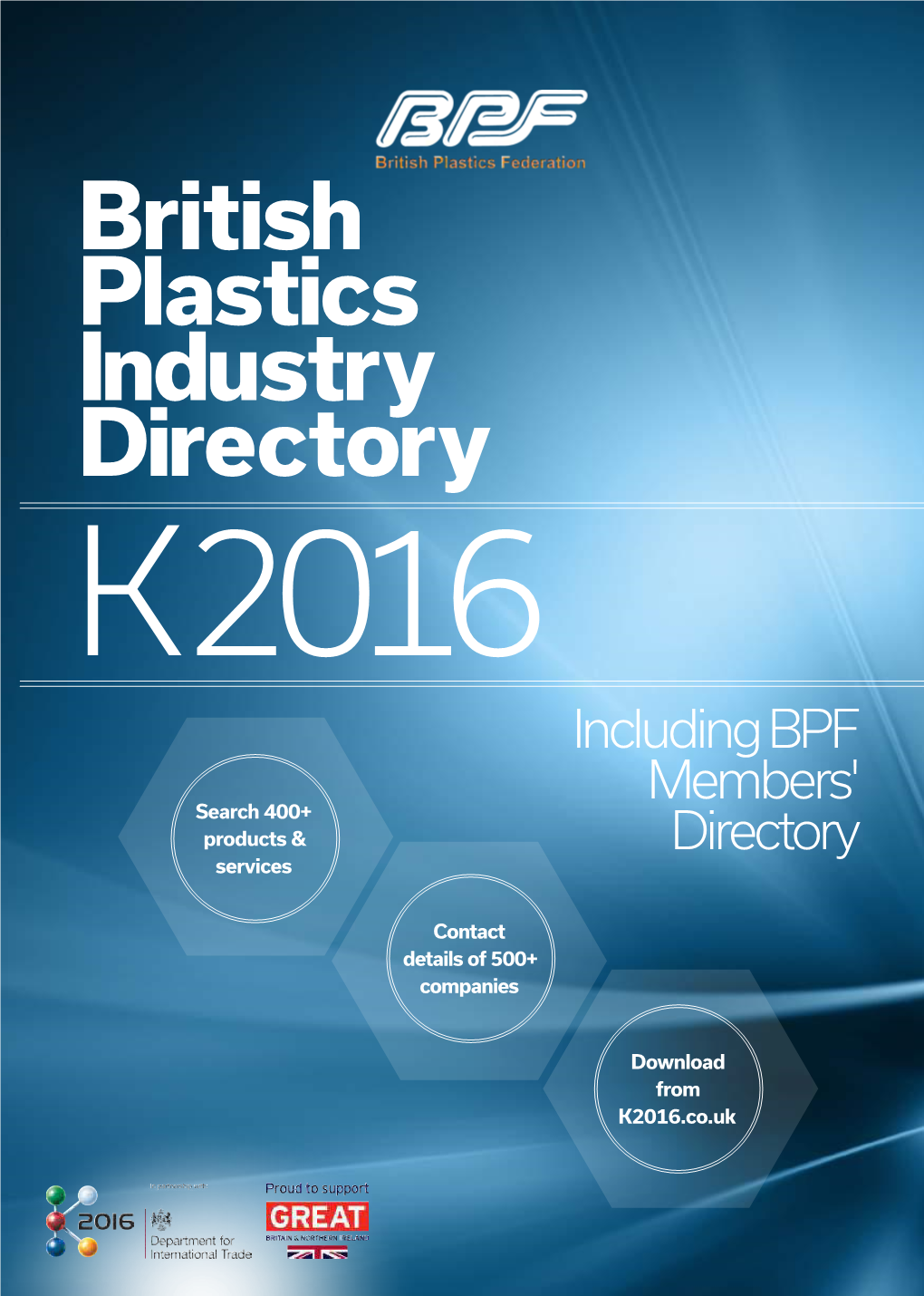 British Plastics Industry Directory K 2016 Including BPF Members' Search 400+ Products & Directory Services