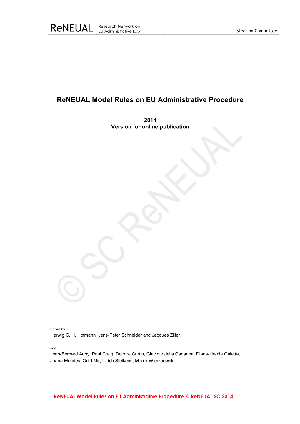 Reneual Model Rules on EU Administrative Procedure