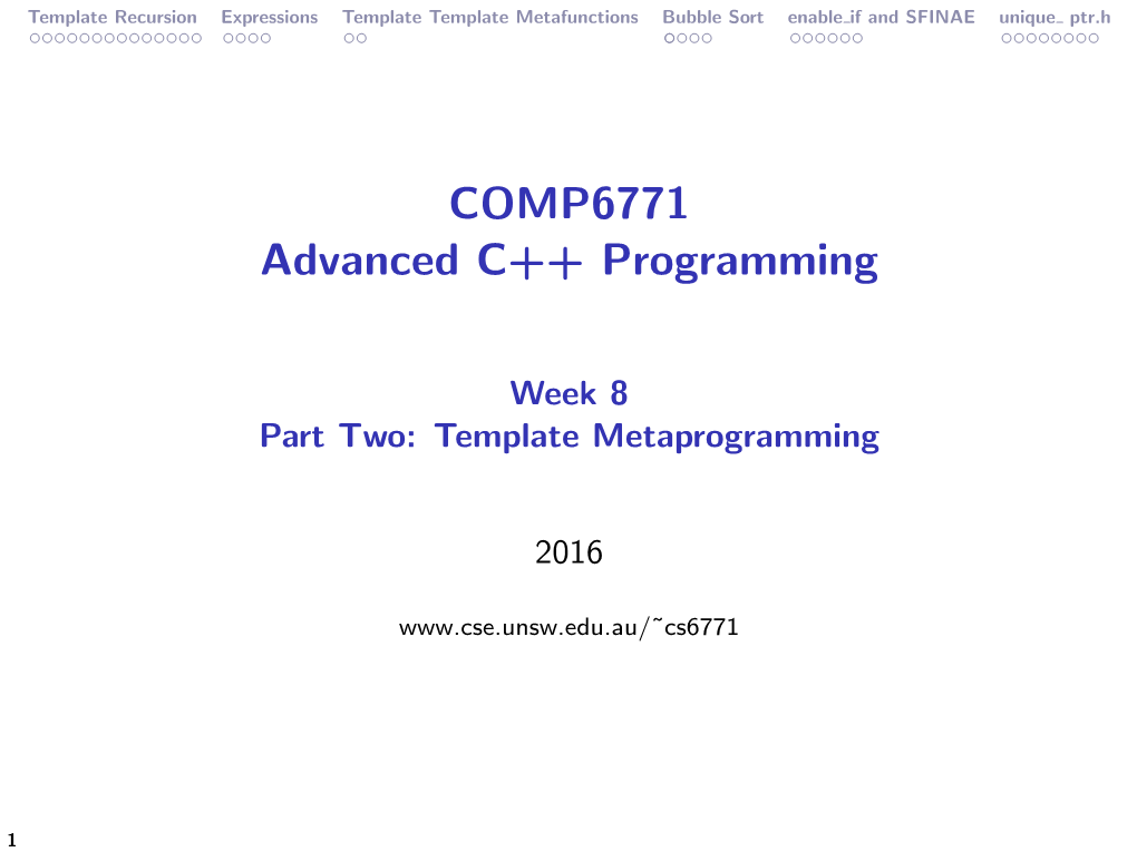 Template Metaprogramming