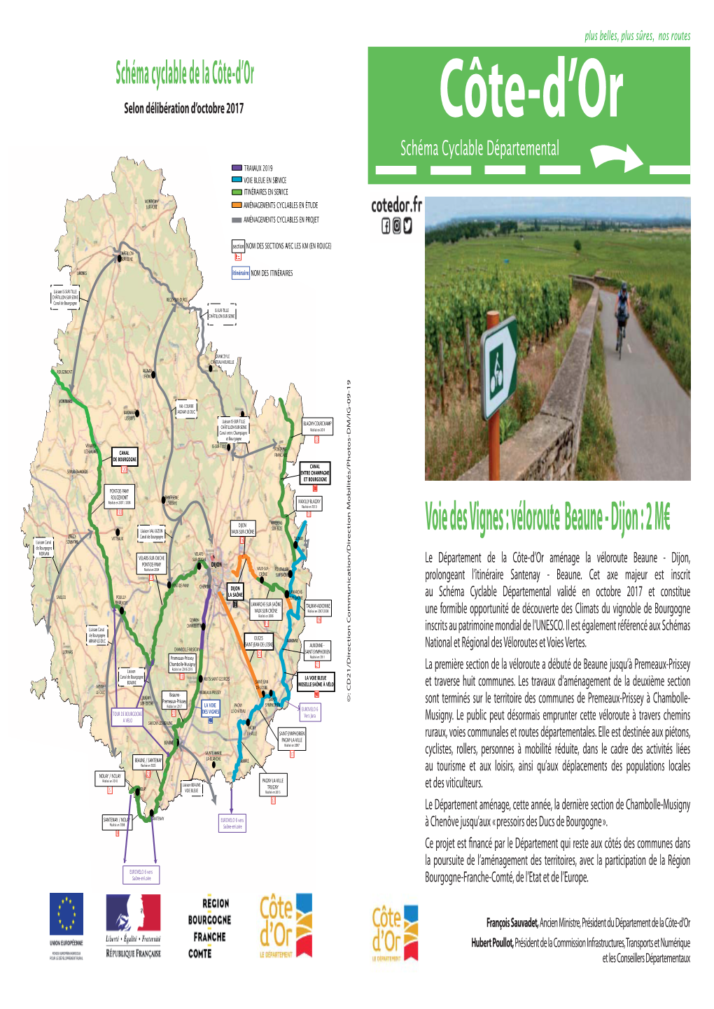 Véloroute Beaune - Dijon : 2 M€ De Travaux