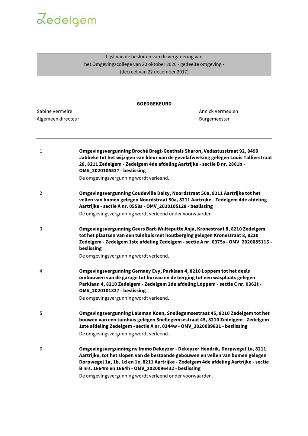 20201020 Besluitenlijst Omgeving.Pdf