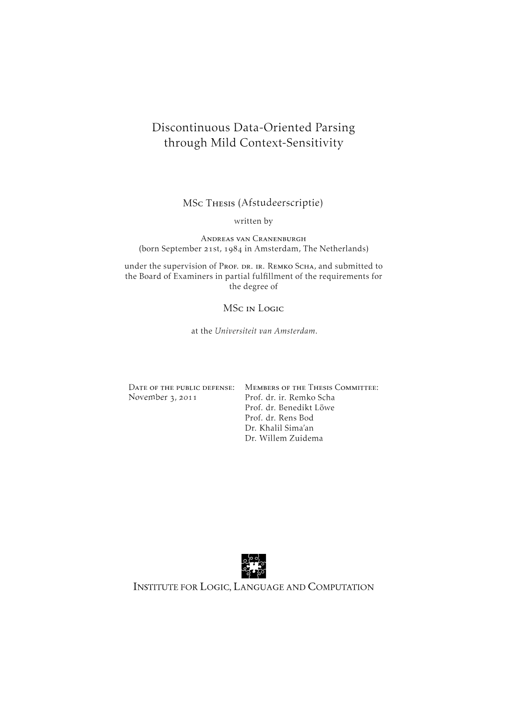 Discontinuous Data-Oriented Parsing Through Mild Context-Sensitivity