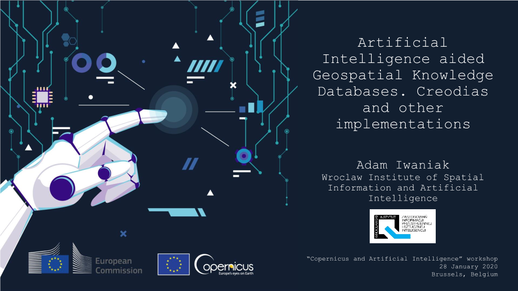 Artificial Intelligence Aided Geospatial Knowledge Databases. Creodias and Other Implementations