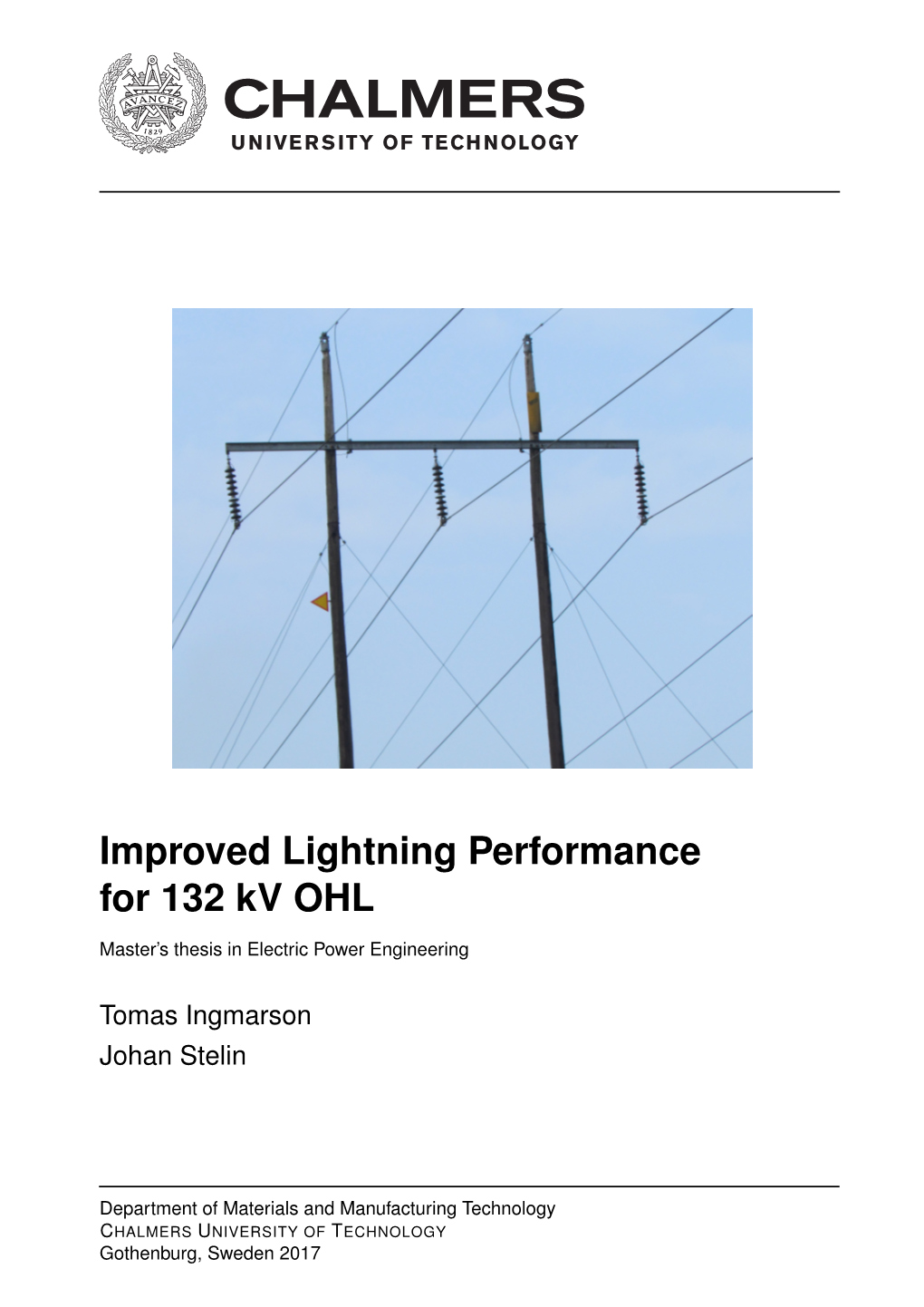Improved Lightning Performance for 132 Kv OHL