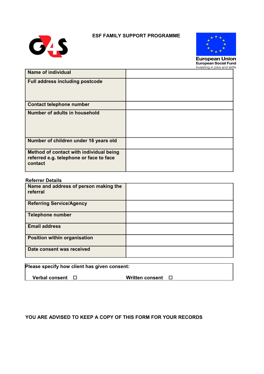 Cornerstone Esf Worklessness Pilot