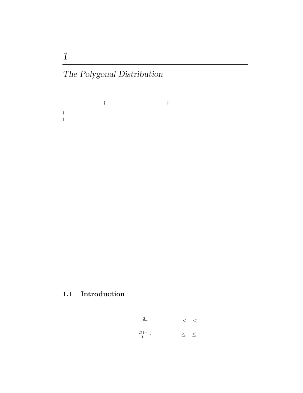 The Polygonal Distribution