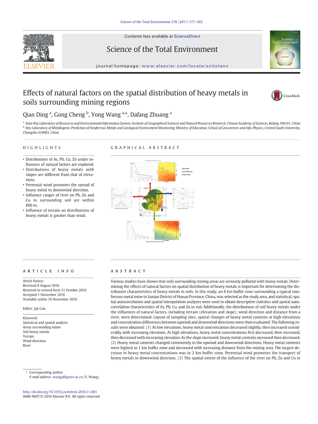 Effects of Natural Factors on the Spatial Distribution of Heavy Metals in Soils Surrounding Mining Regions