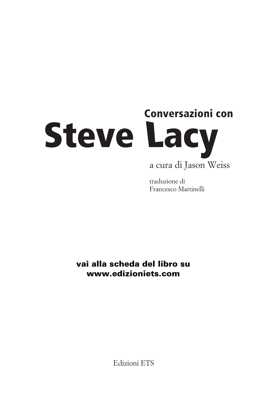 Steve Acy a Cura Di Jason Weiss