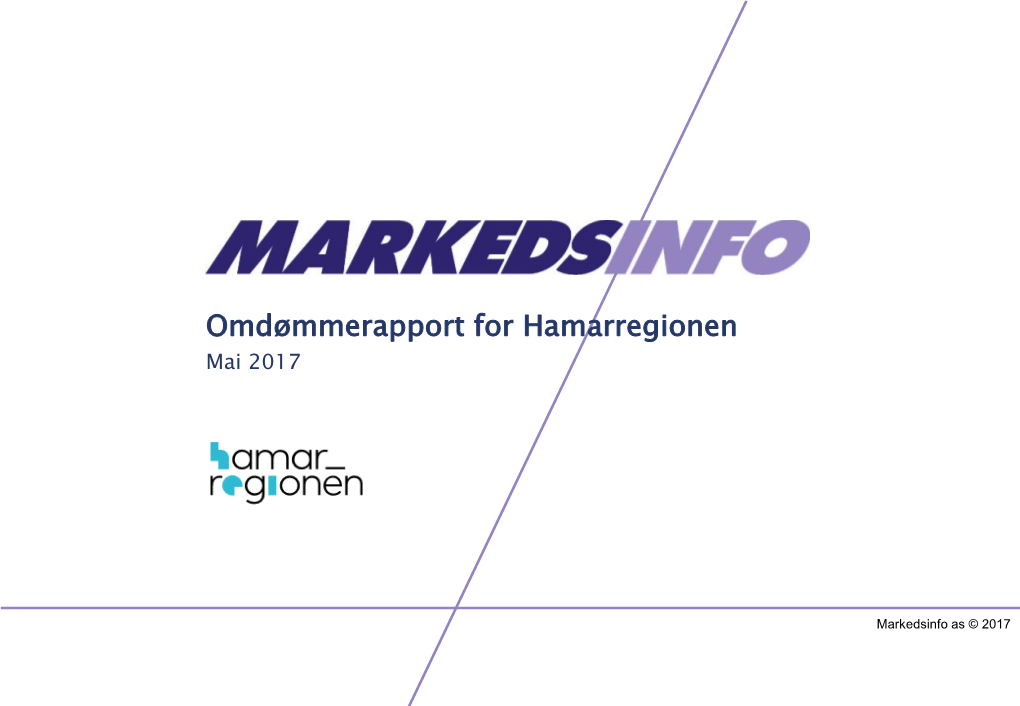 Omdømmerapport for Hamarregionen Mai 2017